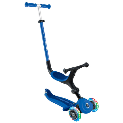 Meegroeistep - Globber Go up active - Blauw - Lichtgevende wielen - 15 maanden tot 7 jaar