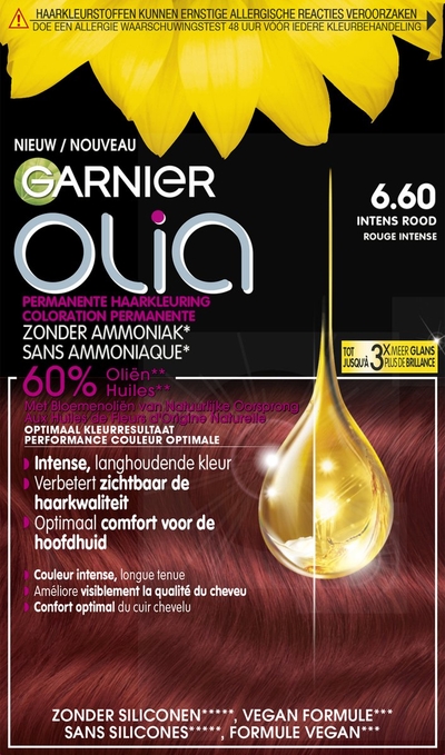 Garnier Olia haarkleuring - 6.60 Intens Rood