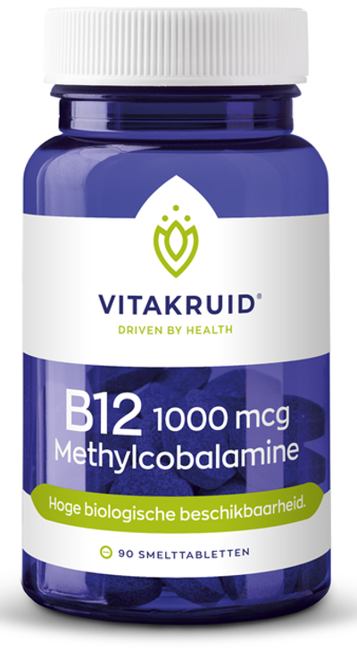 Vitakruid B12 1000 mcg Actief Methylcobalamine Vitamine 90TB