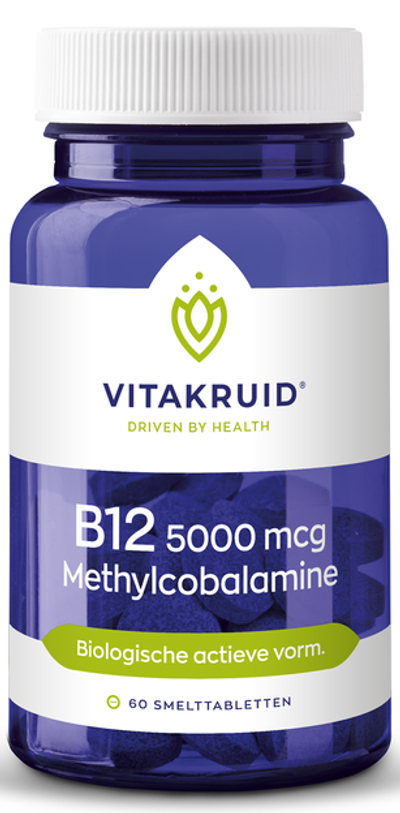 Vitakruid B12 5000 mcg Actief Methylcobalamine Vitamine 60TB