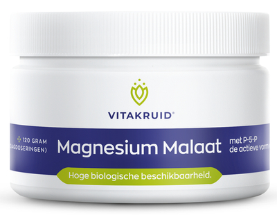 Vitakruid Magnesium Malaat met Vitamine B6 (P-5-P) 120GR