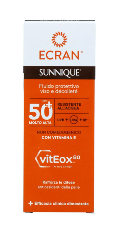 Ecran Sunnique Gezicht & Decolleté Zonnebrandcrème  SPF50 50 ml