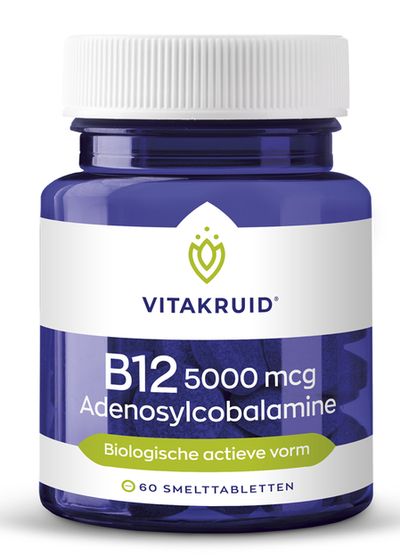 Vitakruid B12 5000 mcg Actief Adenosylcobalamine Vitamine 60TB