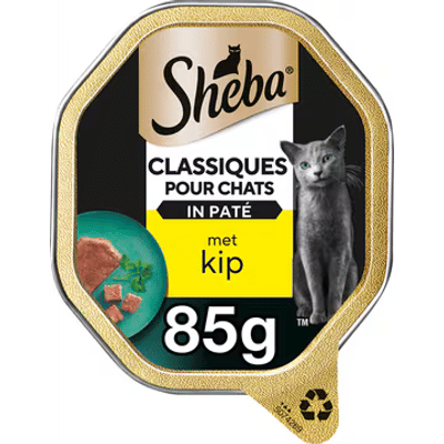 Sheba Kattenvoer Classic - Adult - Natvoer - Kip - kuipje 85g - natvoer katten