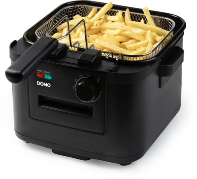 DOMO DO545FR Friteuse - XL Frituurpan - 4L - Koude Zone - Kijkvenster - 2000W