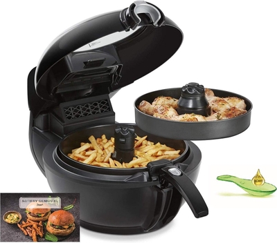 Tefal ActiFry Genius XL YV9708 - Heteluchtfriteuse - Zwart - Friteuse dubbel - 1500 W