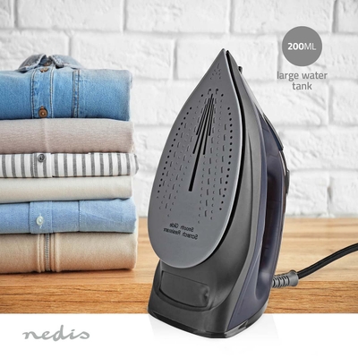 Nedis Stoomstrijkijzer - 2200 W - 25 g/m - Stoomstoot - Keramiek - 0.26 l