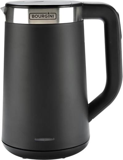 Bourgini Elements - Digitale Waterkoker - Zwart - 1.7 liter inhoud - GRS gecertificeerd gerecyclede materialen
