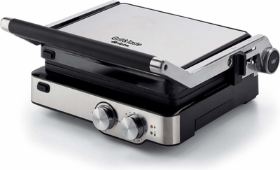 Ariete 1918/00 - GRILL & TASTE -Contactgrill - 180º Uitklapbaar - Grill Apparaat met Uitneembare Platen - 5 Standen - Tosti en Panini ijzer - 2000W - timer