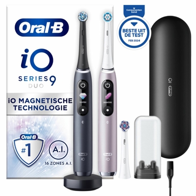 Oral-B Special Edition iO - 9 - Roze en Zwart - Elektrische Tandenborstel - Duopack