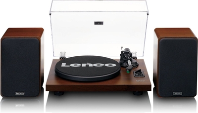 Lenco Platenspeler met Bluetooth - Twee externe Speakers - Ingebouwde Versterker - Lenco Expertise lijn - LS-600WA - Bruin
