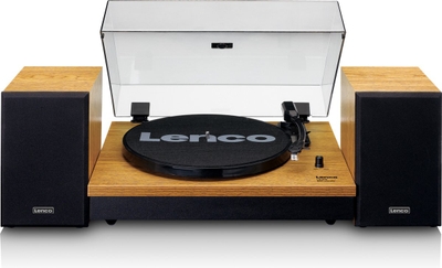 Lenco Platenspeler met Bluetooth - Twee externe Speakers - Auto-stop - LS-300WD - Hout
