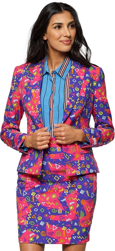 OppoSuits The Fresh Princess - Dames Pak met Rok - Retro 90s Kostuum - Carnavalskleding - Gekleurd - Maat EU 42