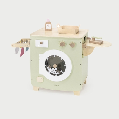 PolarB Wasmachine speelgoed set - compleet - hout