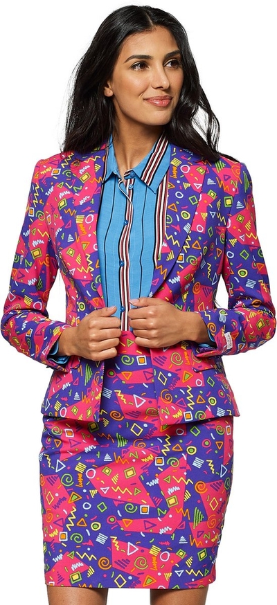 OppoSuits The Fresh Princess - Dames Pak met Rok - Retro 90s Kostuum - Carnavalskleding - Gekleurd - Maat EU 40
