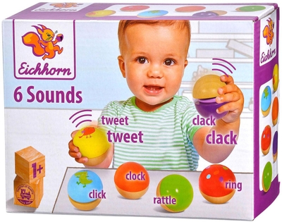 Eichhorn Houten Muziekballen, 6st..