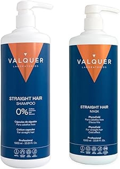 Valquer Profesional Set shampoo + masker met ijseffect3e 33383 Haar conditioner, Pack 1 L