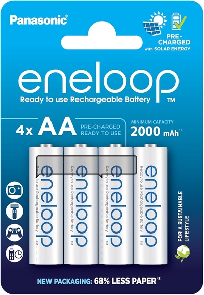 Panasonic Eneloop AA 2000mAh 4 stuks Eneloop batterijen