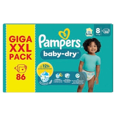 Pampers Baby Dry  luiers maat 8 - 86 stuks