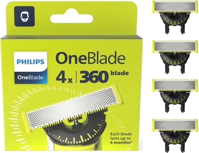 Philips OneBlade 360 scheermesjes - 4 stuks