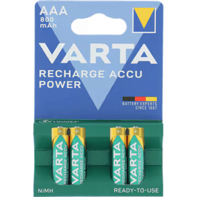 Varta AAA Oplaadbare Batterijen - 800mAh - 4 stuks