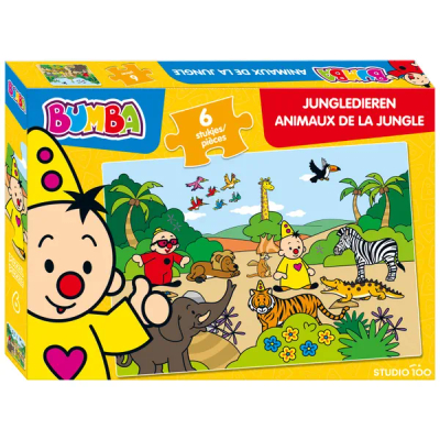 Bumba - Puzzel - Puzzel 6 stukken - Jungledieren
