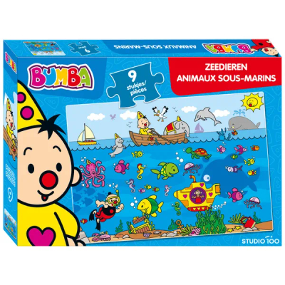 Bumba - Puzzel - Puzzel 9 stukken - Zeedieren