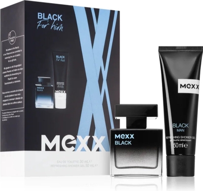 Mexx cadeauset 1x 30 ml Mexx Black Man Eau de Toilette + 1x 50 ml Mexx Black Man douchegel