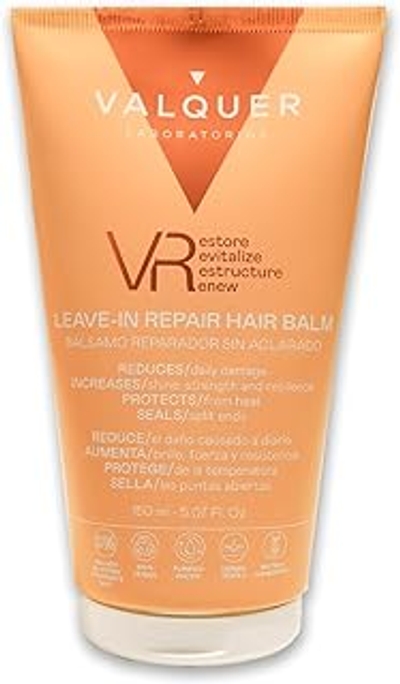 Valquer VR Leave-In Repair Balm 3 in 1: Conditioner, Serum en Intensieve behandeling. Hydraterend en Eindafdichter. Verlaten op veganistisch. 200 ml