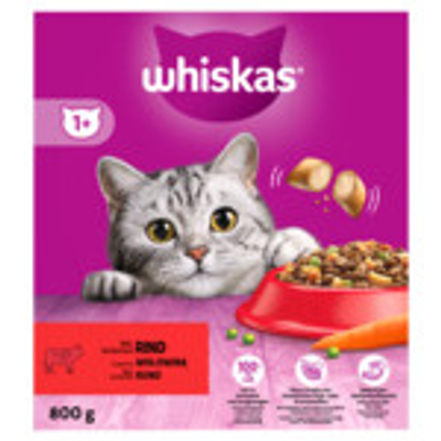 Whiskas 1+ Adult Katten Droogvoer Rund 800 gram - kattenbrokken