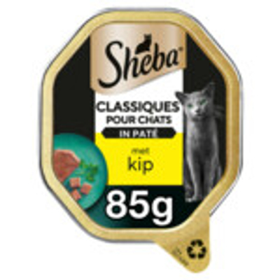 Sheba Adult Kattenvoer Classic Paté Natvoer Kip Kuipjes 85 gram - natvoer katten