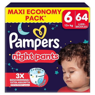 Pampers Baby Dry Night Pants  luierbroekjes maat 6 - 64 stuks