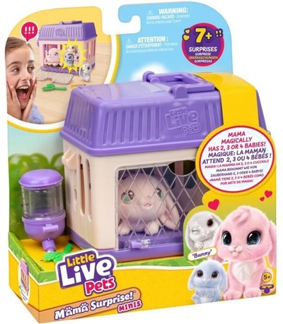 Speelset - LITTLE LIVE PETS - Mama Surprise Konijnen - Inclusief Baby's - Aanpasbare Accessoires