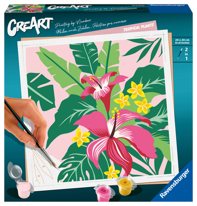 Ravensburger CreArt Tropical Plants - Schilderen op nummer voor volwassenen