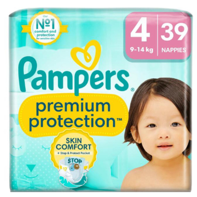 Pampers Premium Protection  luiers maat 4 - 39 stuks