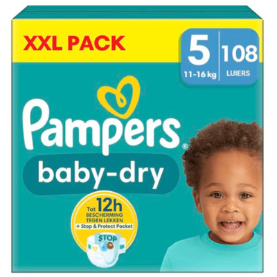 Pampers Baby Dry  luiers maat 5 - 108 stuks
