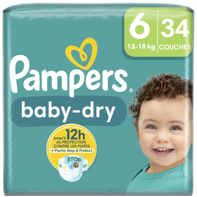Pampers Baby Dry  luiers maat 6 - 34 stuks