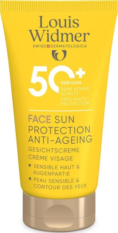 Louis Widmer Face Sun Protection Anti-Ageing SPF 50+ zonder parfum 50 ML