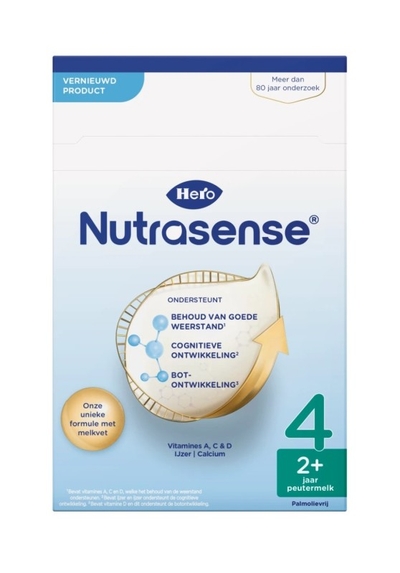 Hero Nutrasense Peutermelk Classic 4 (2+ Jaar) - 1 x 700gr - Flesvoeding - met Melkvet - Palmolie Vrij (Voorheen Hero Baby Classic 4)