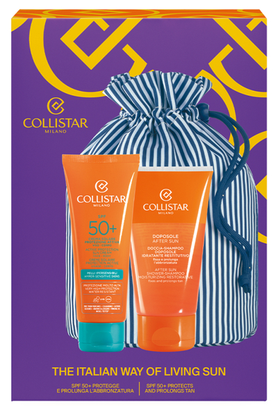 Collistar Active Protection Sun Cream SPF 50 100 ML + Aftersun Shower Shampoo 150 ML + Sun Pouch 100 +150 ML