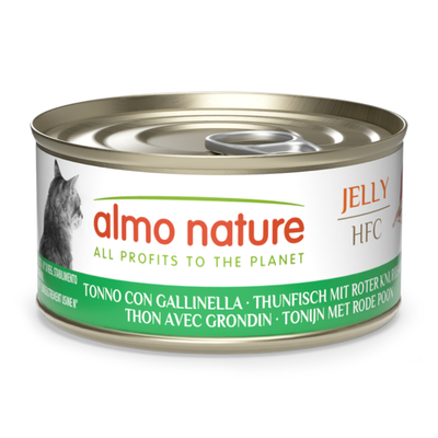 Voordeelpakket: 24x70g Almo Nature HFC Gelei Tonijn met Rode Poon natvoer voor katten - natvoer katten