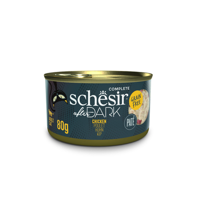 12x80g Schesir After Dark Complete Paté Kip natvoer voor katten - natvoer katten