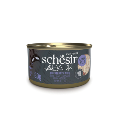 12x80g Schesir After Dark Complete Paté Kip & Eend natvoer voor katten - natvoer katten