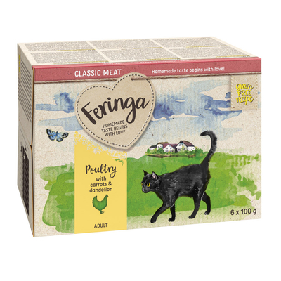 24x100g Kuipje Gevogelte Feringa Kattenvoer - natvoer katten
