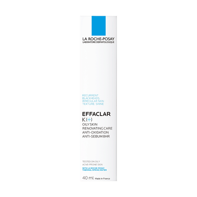 La Roche-Posay Effaclar K+ Gezichtscrème - Tegen Terugkerende Mee-eters en Zwarte Puntjes - voor een Vette Huid - 40ml