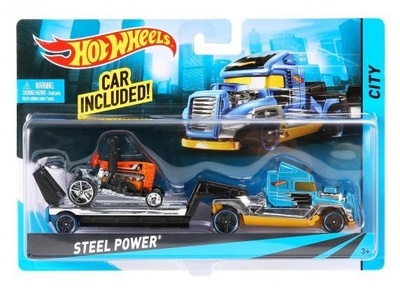 Hot Wheels Hot Wheels Super Rigs truck met auto - DKF82 - Speedway Hauler