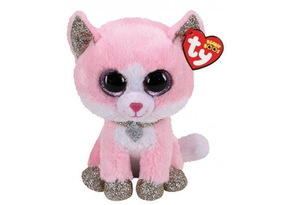 TY - Beanie Babies TY Beanie Boo's Fiona de roze Kat 15cm