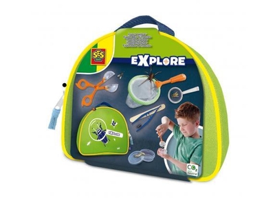 SES - Explore - Insecten explorer - handige koffer met tang, vergrootglas, pincet, bakje en speurkaart