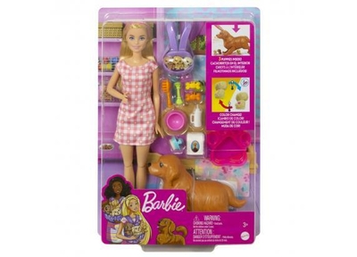 Barbie Barbie Newborn Pups met pop