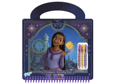Totum Disney Wish Designer doeboek - tekenen schrijven stickeren hard cover 25 delig incl. sjablonen, mini gelpennen en stickers harde kaft ringband